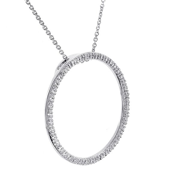 0.45 Carat Diamond Sparkling Eternity Pendant - Picture 6 of 7